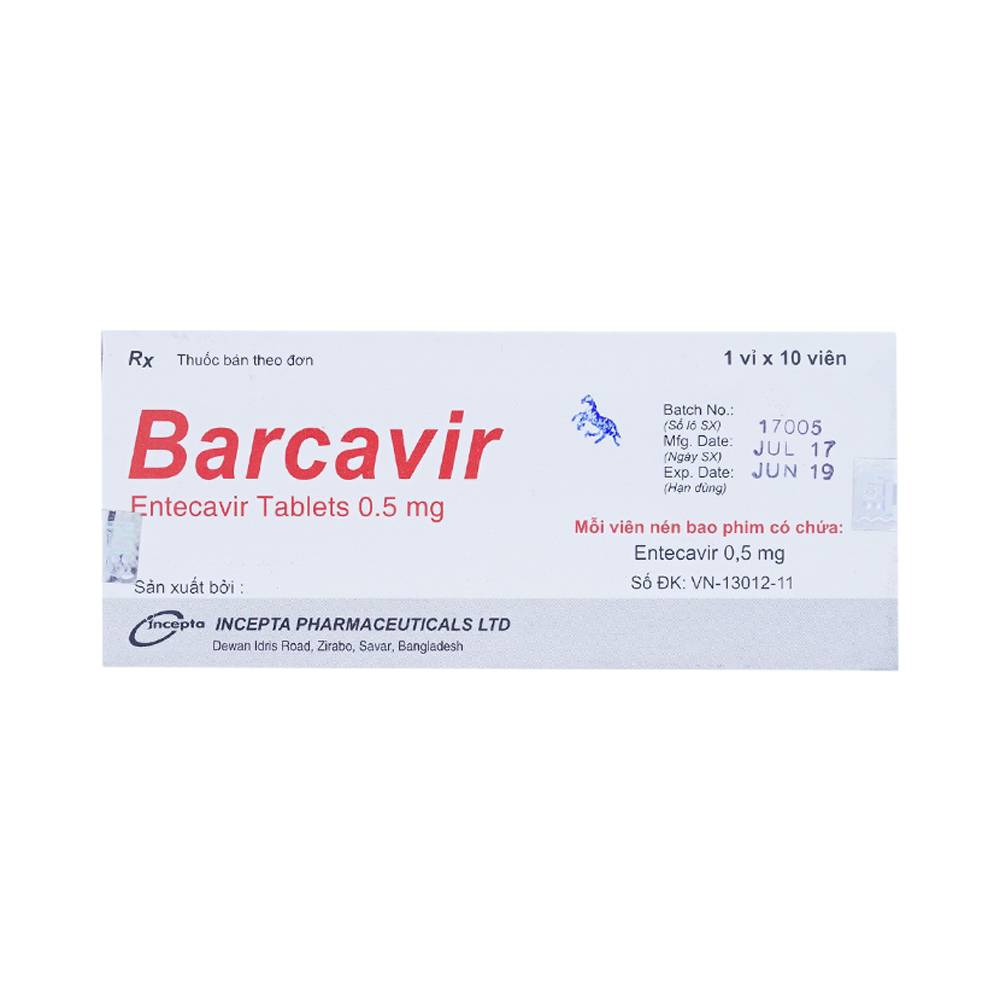 Thuốc Barcavir 0,5mg Entecavir