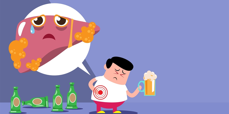 Rượu bia gây ra nhiều bệnh lý về gan