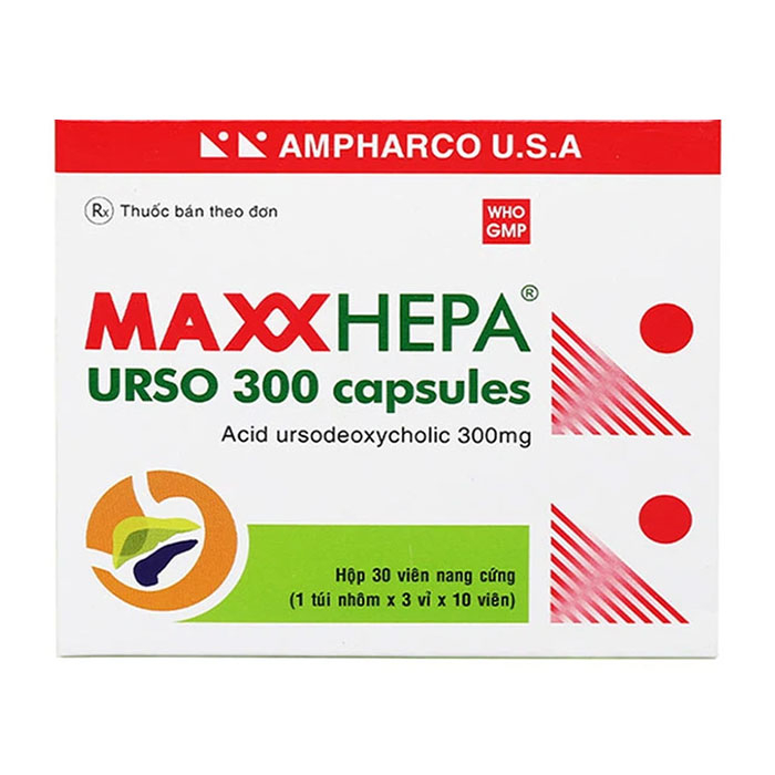 Thuốc Maxxhepa Urso 300 Ursodeoxycholic acid