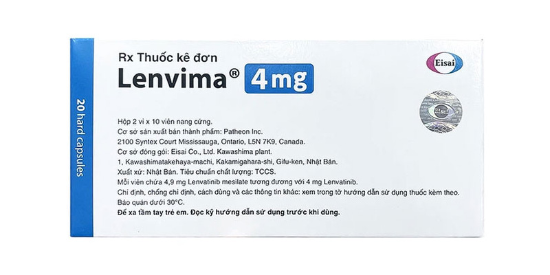 Thuốc Lenvima 4mg Eisai chứa Lenvatinib