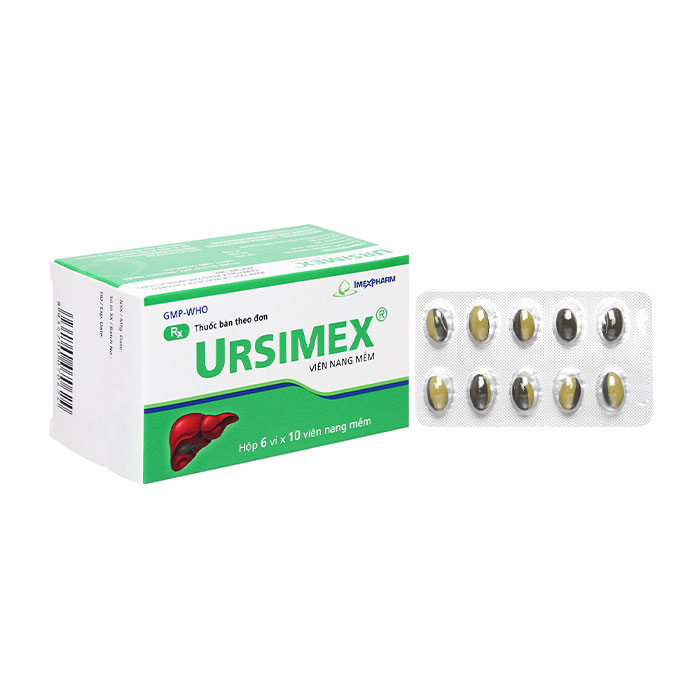 Thuốc Ursimex 50mg Acid ursodeoxycholic