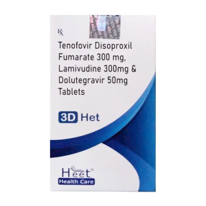 3D Het (Tenofovir 300mg, Lamivudine 300mg, Dolutegravir 50mg) Heet Health Care 30 viên