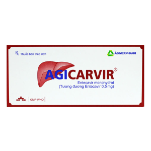 Agicarvir 0.5mg Agimexpharm điều trị viêm gan B 30 viên