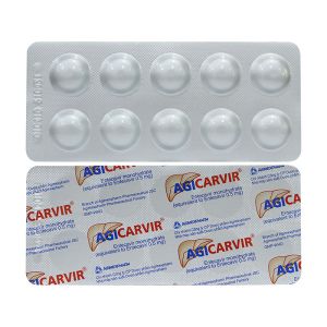 Agicarvir 0.5mg Agimexpharm điều trị viêm gan B 30 viên