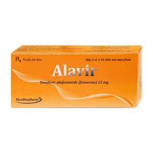 Alavir 25mg Herabiopharm điều trị bệnh viêm gan B 30 viên