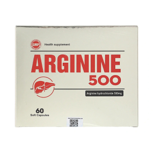 Arginine 500 giúp bổ gan, hỗ trợ bảo vệ tế bào gan 60 viên