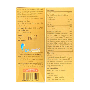 Arginine B-Complex hỗ trợ tăng cường chức năng gan 60 viên