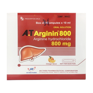 A.T Arginin 800 An Thiên điều trị duy trì tăng amoniac máu 30 ống