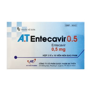 A.T Entecavir 0.5mg An Thiên điều trị viêm gan B 30 viên