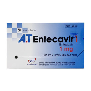 A.T Entecavir 1mg An Thiên điều trị viêm gan B 30 viên