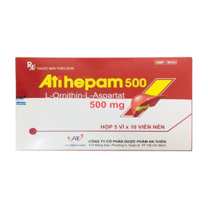Atihepam 500 An Thiên điều trị viêm gan, gan nhiễm mỡ 50 viên
