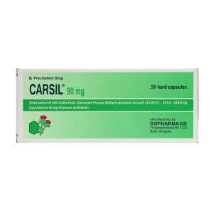 Carsil 90mg Sopharma điều trị viêm gan, xơ gan, gan nhiễm mỡ 30 viên