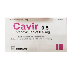 Cavir 0.5mg Square điều trị viêm gan B 5 viên