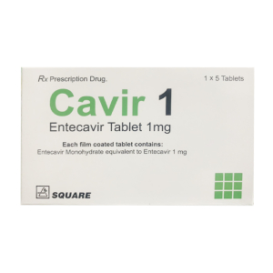 Cavir 1mg Square điều trị viêm gan B 5 viên