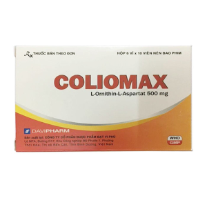 Coliomax 500mg Davi Pharm điều trị tăng amoniac 60 viên
