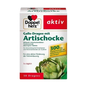 Doppelherz Artischocke 300mg giải độc, bảo vệ gan 50 viên