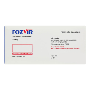 Fozvir 25mg Medisun điều trị bệnh viêm gan B mạn tính 10 viên