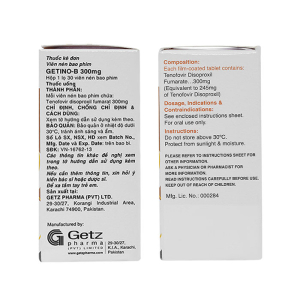 Getino-B 300mg Getz điều trị viêm gan B mạn tính 30 viên