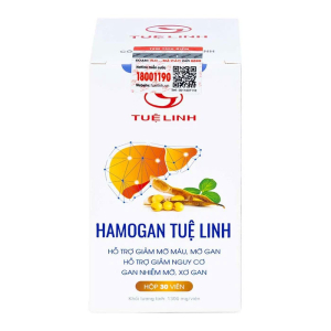 Hamogan Tuệ Linh hỗ trợ giảm mỡ máu, mỡ gan 30 viên