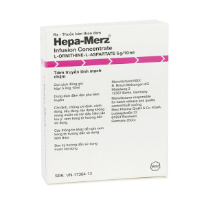 Hepa Merz 5g điều trị xơ gan, gan nhiễm mỡ, viêm gan (5 ống x 10ml)