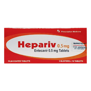 Hepariv 0.5mg điều trị nhiễm virus viêm gan B mạn tính 30 viên