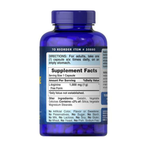 L-Arginine 1000mg Puritan's Pride giúp bổ gan 100 viên
