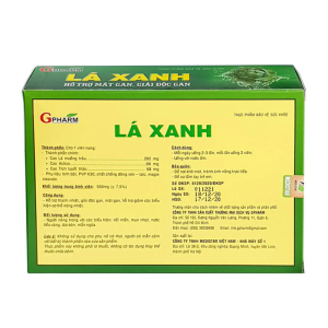 Lá Xanh Gpharm giúp giải độc, mát gan 60 viên