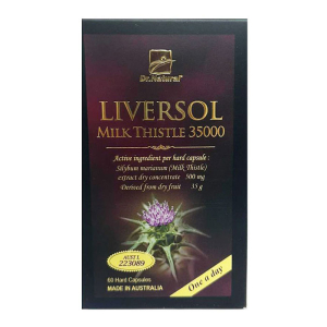 LiverSol Milk Thistle 3500 Dr Natural giúp bổ gan 60 viên