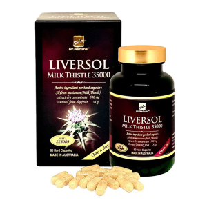 LiverSol Milk Thistle 3500 Dr Natural giúp bổ gan 60 viên