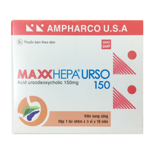 Maxxhepa Urso 150 Ampharco điều trị xơ gan do mật nguyên phát 30 viên