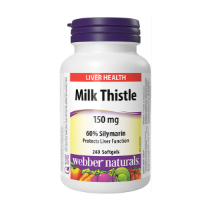 Milk Thistle 150mg Webber Naturals giúp bổ gan 240 viên