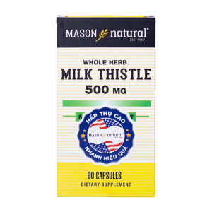 Milk Thistle 500mg Mason Natural tăng cường chức năng gan 60 viên