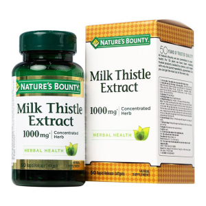 Milk Thistle Extract Nature's Bounty hỗ trợ tăng cường chức năng gan, bảo vệ gan 50 viên