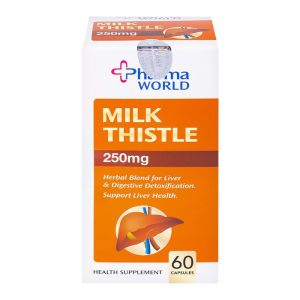 Milk Thistle Pharma World hỗ trợ chống oxy hóa, giải độc gan 60 viên