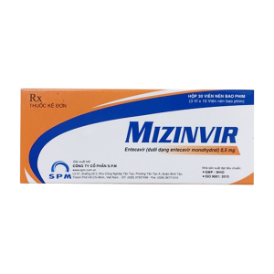Mizinvir 0.5mg SPM điều trị viêm gan B 30 viên