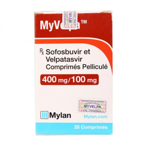 Myvelpa 400mg/100mg Mylan điều trị viêm gan C mạn tính 28 viên