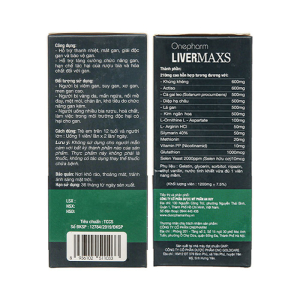 Onepharm Livermaxs hỗ trợ giải độc gan 30 viên