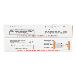 Pharcavir 25mg Pharbaco điều trị viêm gan B mạn tính 30 viên