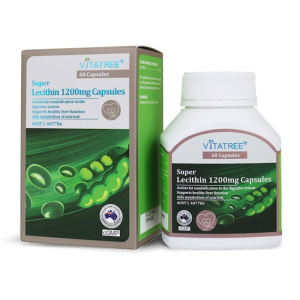 Super Lecithin 1200mg Vitatree giúp tăng cường chức năng gan 60 viên