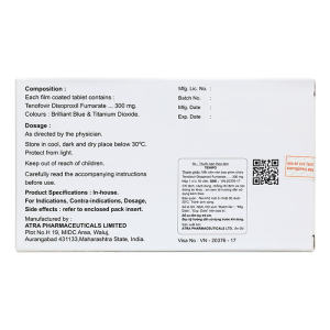 Tenifo 300mg Atra điều trị viêm gan B 10 viên