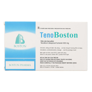 TenoBoston 300mg Boston điều trị viêm gan B 30 viên