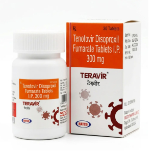 Teravir 300 mg Natco điều trị nhiễm viêm gan B, HIV-1 30 viên