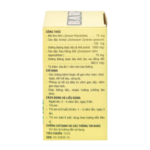 Thuốc Bar Pharmedic giúp lợi gan mật 180 viên