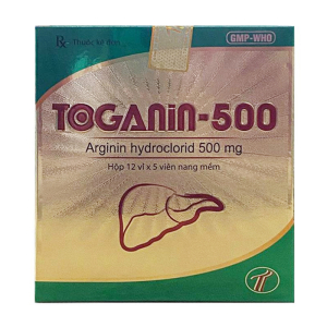 Toganin 500mg Trường Thọ Pharma điều trị tăng amoniac máu, rối loạn khó tiêu 60 viên