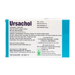 Ursachol 250mg Lupin điều trị xơ gan mật nguyên phát 20 viên
