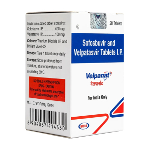 Velpanat 400mg/100mg Natco điều trị viêm gan C 28 viên