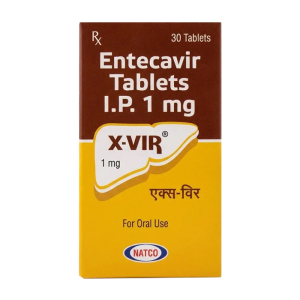 X-Vir Entecavir 1 mg Natco điều trị viêm gan B 30 viên